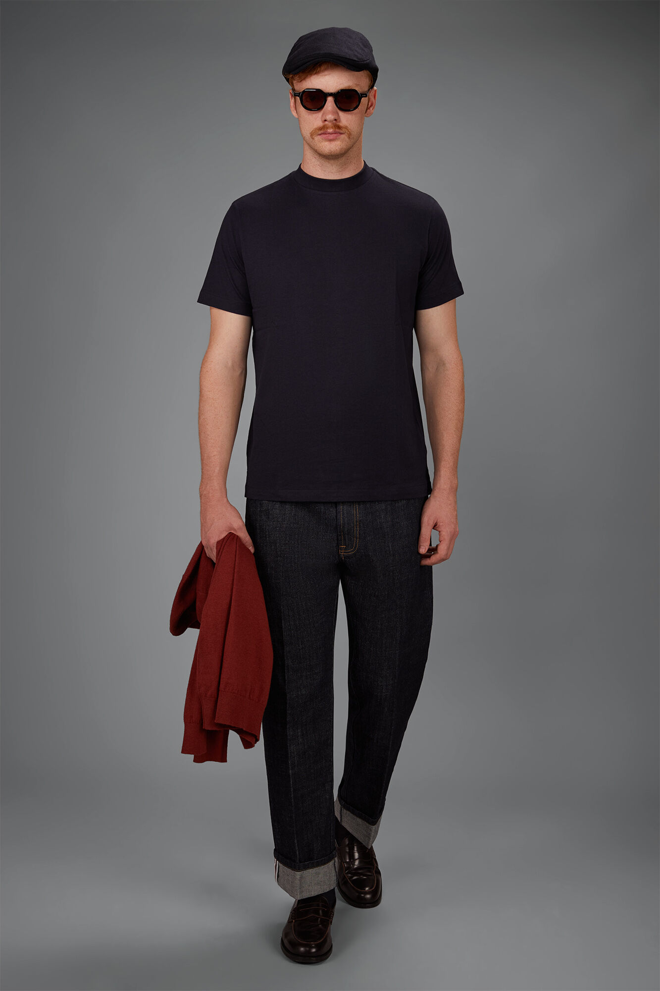 Doppelganger - T-shirt uomo in 100% cotone con collo alto regular fit Doppelganger - T-shirt uomo in 100% cotone con collo alto regular fit