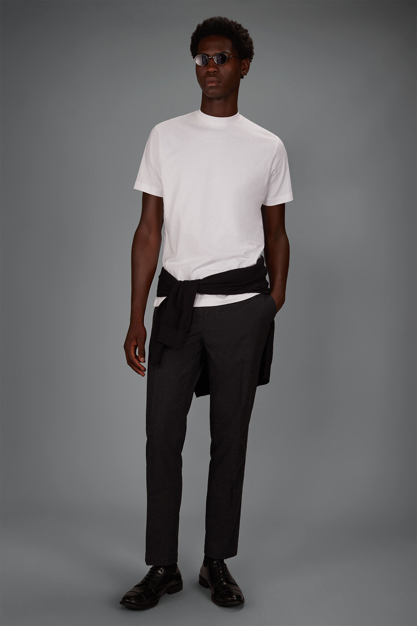 Doppelganger - T-shirt uomo in 100% cotone con collo alto regular fit