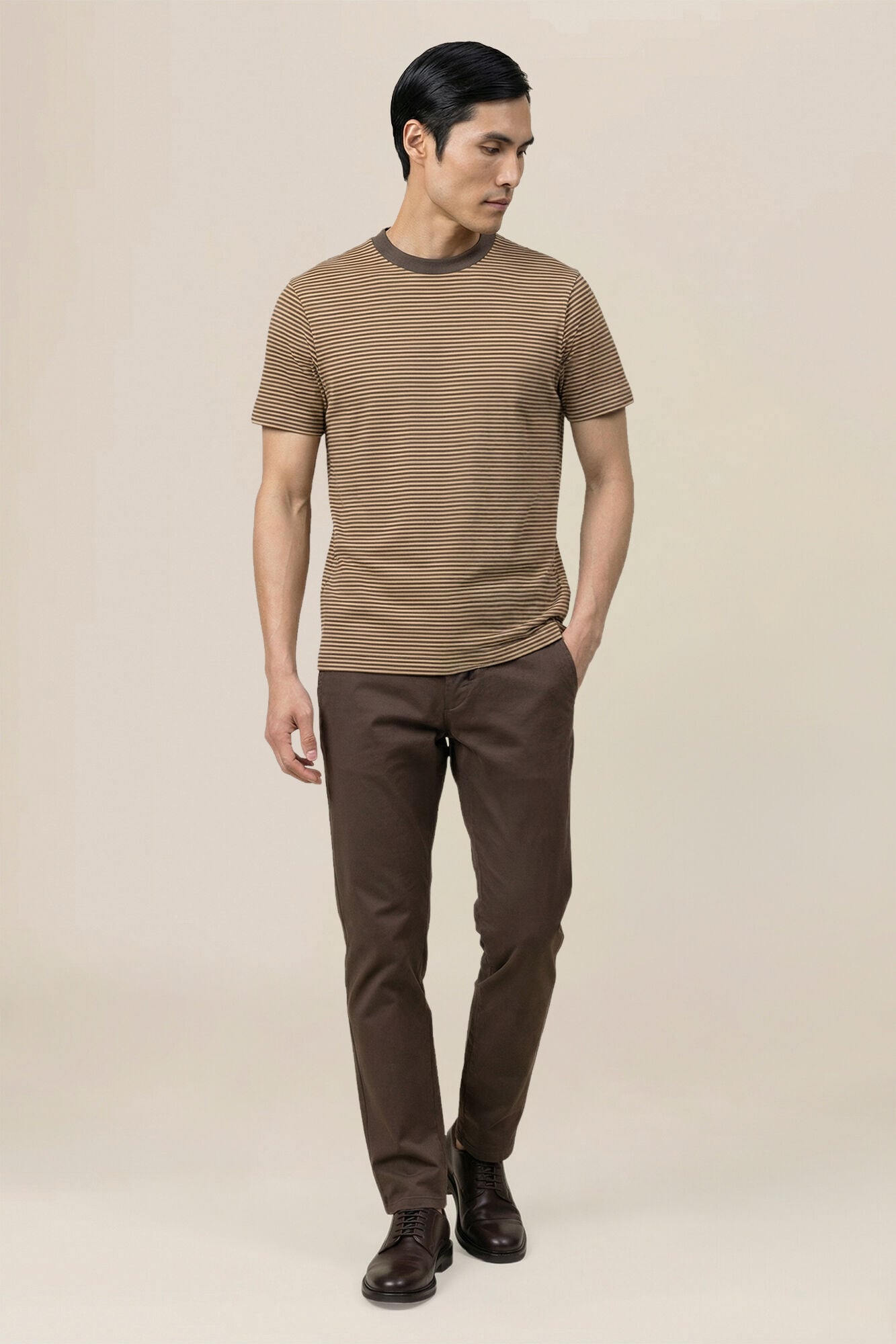 Doppelganger - T-shirt uomo in jersey 100% cotone a righe strette regular fit Doppelganger - T-shirt uomo in jersey 100% cotone a righe strette regular fit