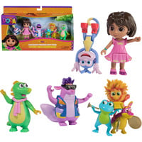 Dora l''Esploratrice, Confezione Regalo Fantastici Amici con Boots, Tico, Isa e il Trio delle Feste, Personaggi Giocattolo, Giocattoli per Bambine e Bambini, 3+ Anni, Gioco figura