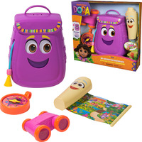 Dora l''Esploratrice, Zainetto con Accessori per l''Esplorazione‚ Mappa, Binocolo e Bussola Giocattolo, Giocattoli per Bambine e Bambini, 3+ Anni, Gioco di ruolo