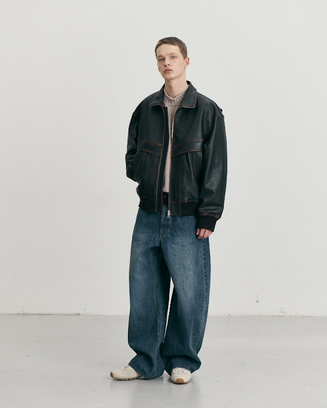 Dunst Giacca Stand Collared Leather Blouson Marrone Dunst Giacca Stand Collared Leather Blouson Marrone