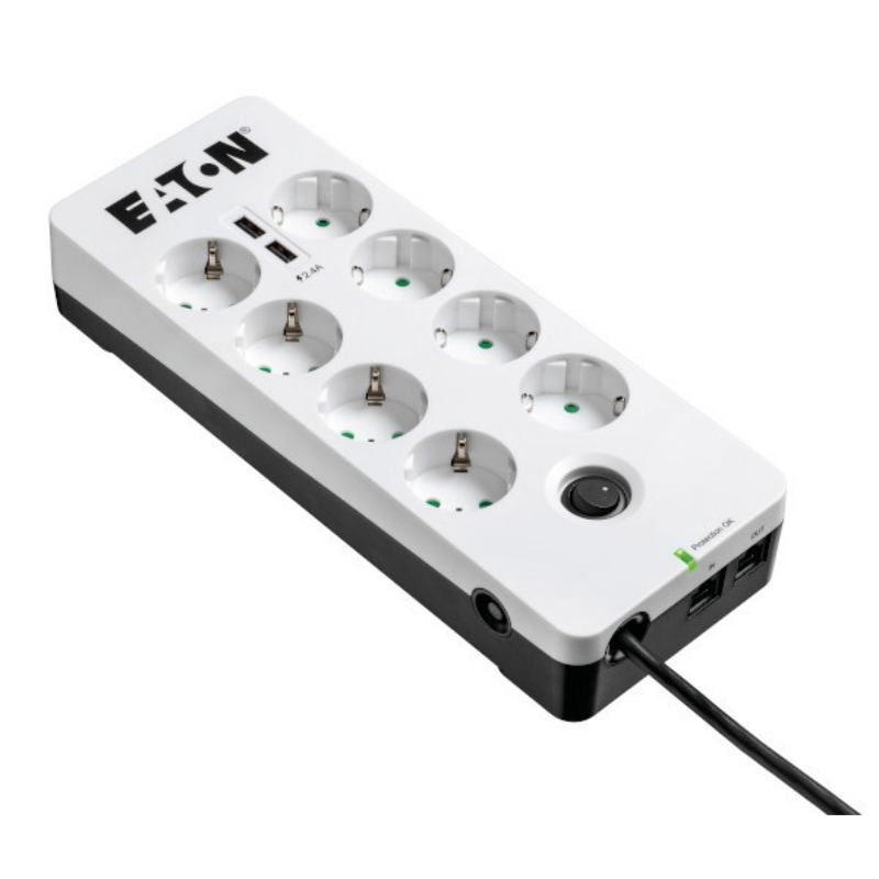 Eaton pb8tud protezione da sovraccarico nero, bianco 8 presa(e) ac 220 - 250 v 1,5 m