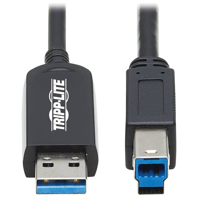 Eaton Tripp Lite cavo ottico attivo USB 3.2 Gen 1, AOC USB-A a USB-B maschio, plenum, 5 Gbps, 15 m, nero Eaton Tripp Lite cavo ottico attivo USB 3.2 Gen 1, AOC USB-A a USB-B maschio, plenum, 5 Gbps, 15 m, nero