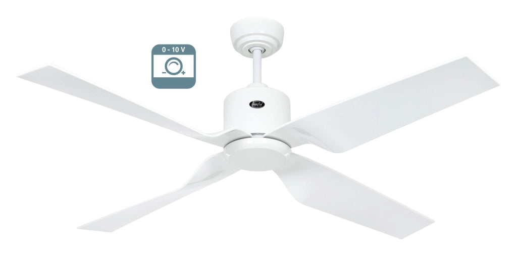 ECO DYNAMIX 132, Ventilatore senza Luce, CasaFan Corpo: Bianco, Colore Pale: Bianco