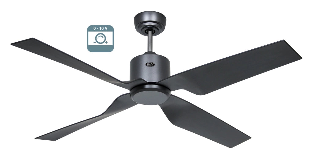 ECO DYNAMIX 132, Ventilatore senza Luce, CasaFan Corpo: Grigio Scuro, Colore Pale: Grigio basalto
