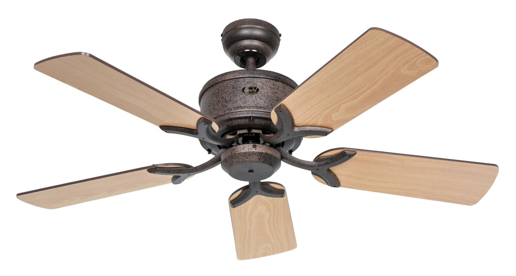 ECO ELEMENTS 103, Ventilatore senza Luce, CasaFan Corpo: Marrone, Colore Pale: Noce e Faggio