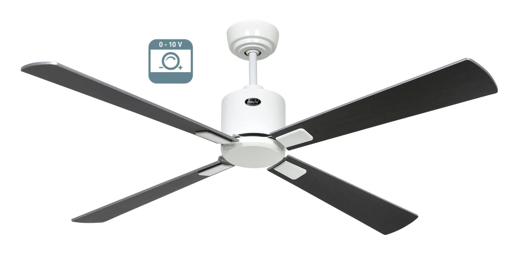 ECO NEO III 132, Ventilatore senza Luce Corpo Bianco, CasaFan Corpo: Bianco, Colore Pale: Wenge e Grigio