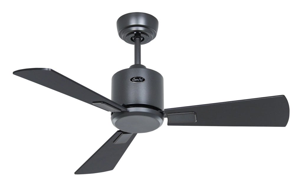 ECO NEO III 92, Ventilatore senza luce corpo antracite, CasaFan Corpo: Grigio Scuro, Colore Pale: Teak e Nero