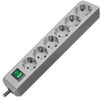 Eco prolunghe e multiple 1,5 m 6 presa(e) AC Grigio, Ciabatta
