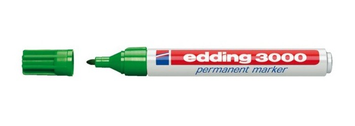 Edding 3000 marcatore permanente Verde 10 pz