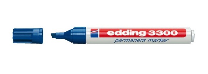Edding 3300 marcatore permanente Blu 10 pz