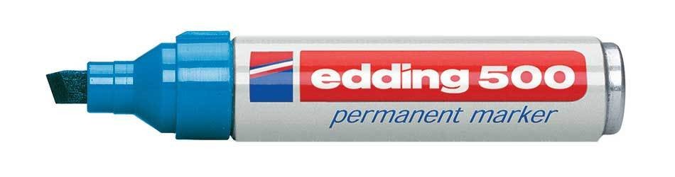 Edding 500 marcatore permanente Punta smussata Blu 10 pz Edding 500 marcatore permanente Punta smussata Blu 10 pz