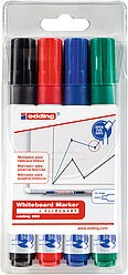 Edding 660 Confezione da 4 pennarelli per lavagna bianca - Punta tonda - Tratto tra 15 e 3 mm - Ricaricabili - Asciugatura rapida - Colori assortiti Edding 660 Confezione da 4 pennarelli per lavagna bianca - Punta tonda - Tratto tra 15 e 3 mm - Ricaricabili - Asciugatura rapida - Colori assortiti