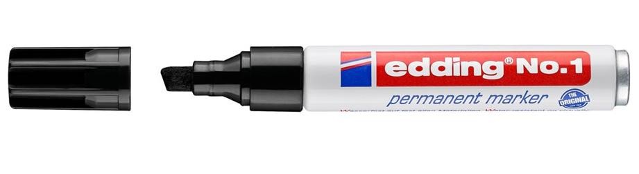 Edding No.1 marcatore permanente Punta smussata Nero