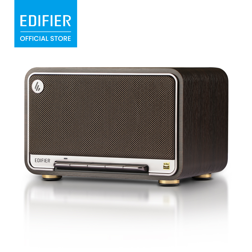 EDIFIER D32 Altoparlante Wireless Retro Da Tavolo 60W Hi Res LDAC AirPlay2 Bluetooth 5.3 WiFi Doppia Banda 24Bit 96KHz Unità Medio Basso 4 Pollici Doppio Tweeter 11H Riproduzione Ingresso USB C AUX