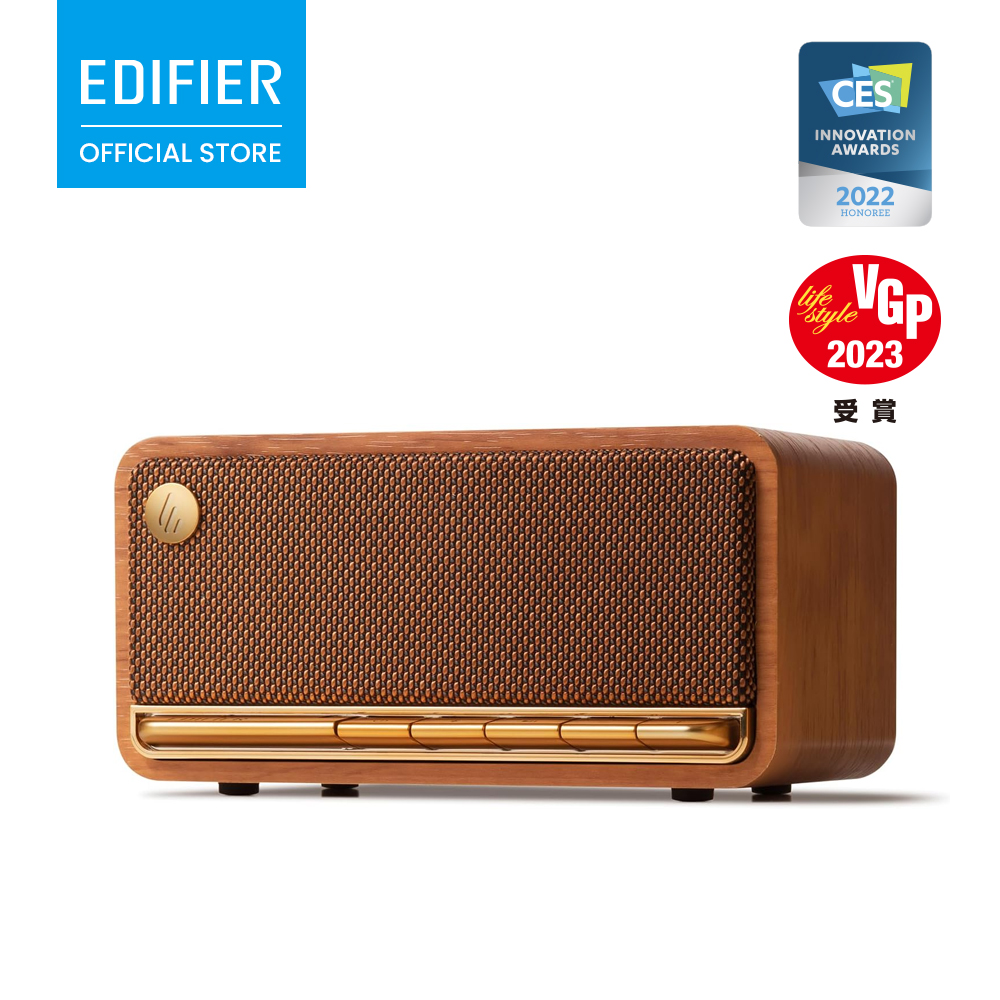 EDIFIER MP230 Altoparlante Bluetooth da Tavolo Retrò 20W Doppio Driver da 48mm 9 Ore di Riproduzione Ricarica Rapida AUX USB-C Scheda TF Pulsanti a Pianoforte