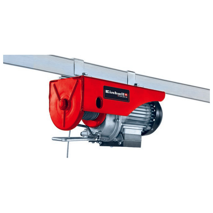 Einhell 2255135 TC-EH 250-18 Paranco Elettrico 500W portata 250 Kg fune 18 m con rullo guida e freno automatico