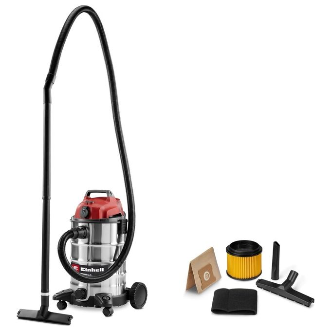 Einhell 2342250 TC-VC 3055 SA Aspirapolvere a secco e umido 30 L 900 W 190 mbar con presa automatica colore Nero Einhell 2342250 TC-VC 3055 SA Aspirapolvere a secco e umido 30 L 900 W 190 mbar con presa automatica colore Nero