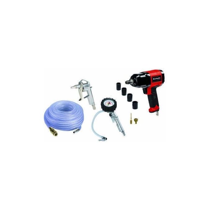 Einhell 4020577 Kit di accessori per compressori d'aria 10 pezzi con tubo 15 m pressione massima 8 bar colore Nero Einhell 4020577 Kit di accessori per compressori d'aria 10 pezzi con tubo 15 m pressione massima 8 bar colore Nero