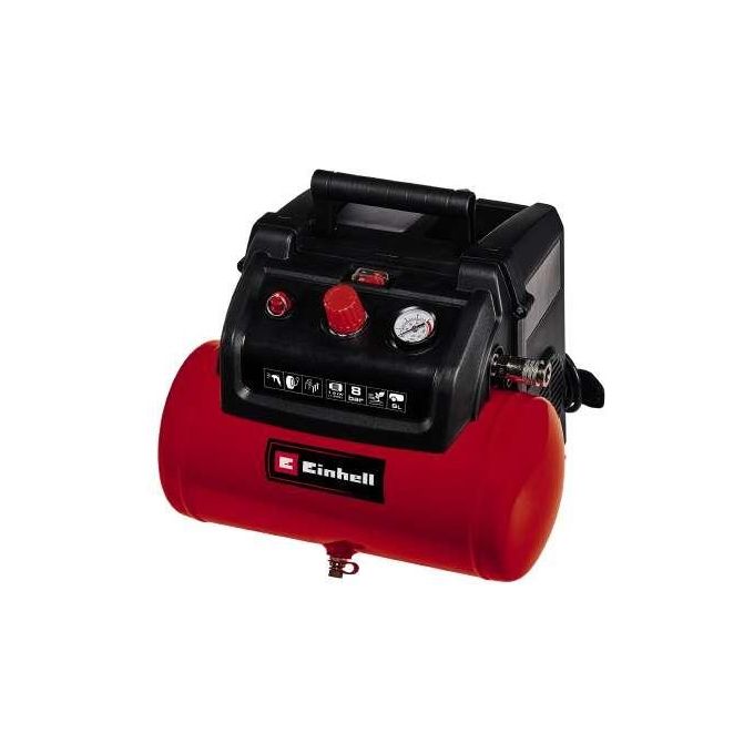 Einhell 4020650 TC-AC 190-6-8 OF Set Compressore Portatile 6 l 8 bar 1200 W 190 l-min colore Nero