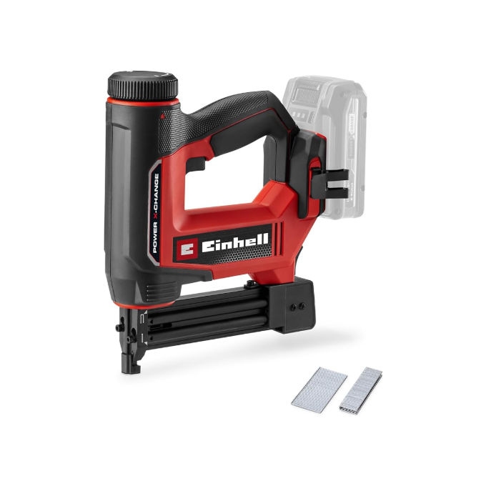 Einhell 4257800 Power X-Change Graffettatrice Chiodatrice a Batteria 2 in 1 18V 20 colpi-min Chiodi 32mm Graffette 25mm