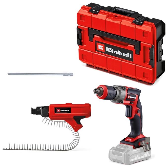 Einhell 4261012 Professional Avvitatore per cartongesso 18 V Brushless con caricatore magazine e mandrino magnetico 6,35 mm colore Nero Einhell 4261012 Professional Avvitatore per cartongesso 18 V Brushless con caricatore magazine e mandrino magnetico 6,35 mm colore Nero