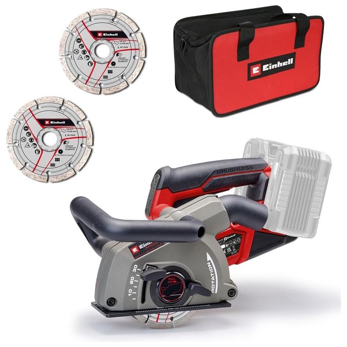 Einhell 4350800 TP-MA 36-30 Li BL-Solo Scanalatore per Muri a Batteria 36 V 2x18 V Power X-Change Motore Brushless 1500 W Profondita' e Larghezza di Taglio 30 mm colore Nero Einhell 4350800 TP-MA 36-30 Li BL-Solo Scanalatore per Muri a Batteria 36 V 2x18 V Power X-Change Motore Brushless 1500 W Profondita' e Larghezza di Taglio 30 mm colore Nero
