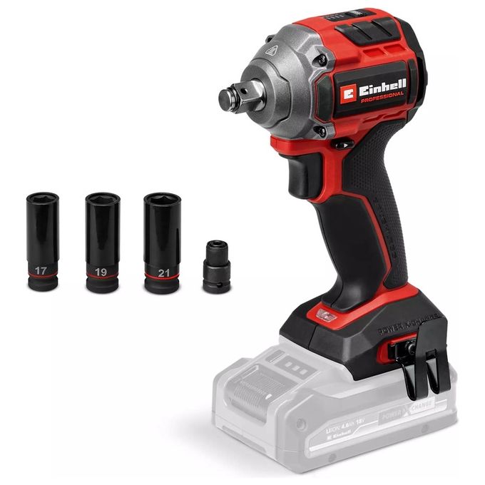 Einhell 4510090 Professional Avvitatore a Percussione a Batteria 18 V Brushless 260 Nm Mandrino 1-2'' (12,7 mm) con Auto-Stop colore Rosso
