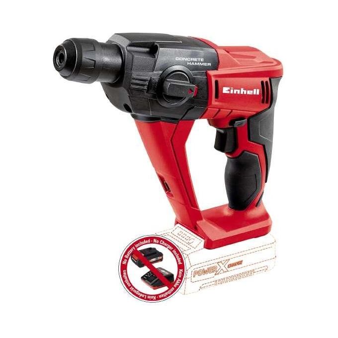 Einhell 4513812 TE-HD 18 Li - Solo Martello Tassellatore a Batteria 18 V 1100 Giri-min 1,2 J SDS Plus colore Nero Rosso