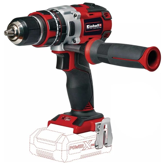 Einhell 4513860 Professional TP-CD 18 Li-i Trapano a Percussione a Batteria Brushless 18 V 1800 rpm Mandrino 13 mm LED colore Rosso