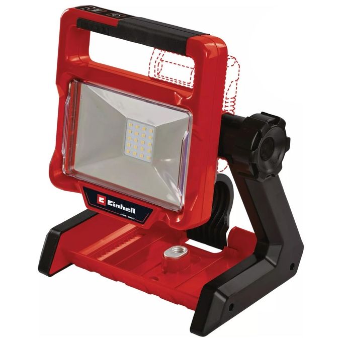 Einhell 4514114 Power X-Change Lampada a batteria 2000 lm 18V 100-240V testa orientabile colore Nero Rosso