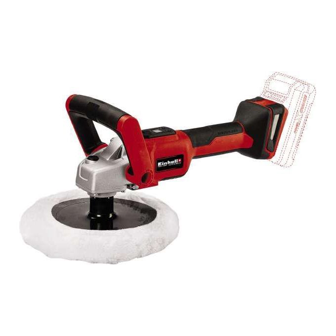 Einhell CE-CP 18-180 LI E-SOLO Lucidatrice Levigatrice a Batteria Brushless 18V 3000 rpm disco 180 mm colore Nero Rosso