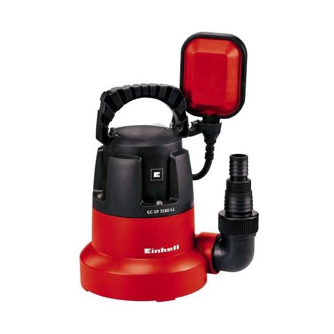 Einhell GC-SP 3580 LL Pompa Immersione Acque Chiare Fondo Piatto 350W 8000 l-h Prevalenza 7.5 m colore Nero