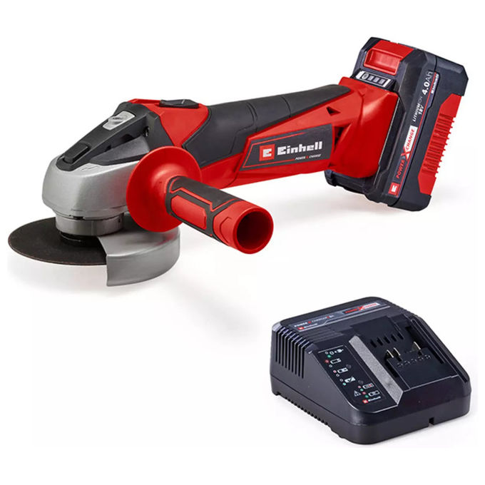 Einhell Smerigliatrice Angolare a Batteria TC-AG 18-115 Li 18V 115 mm con Batteria e Caricabatteria