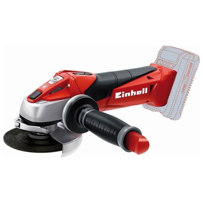 Einhell TE-AG 18-115 LI-SOLO Power X-Change Smerigliatrice Angolare a Batteria 18V 115mm 8500 rpm 1.21 Kg colore Nero Rosso