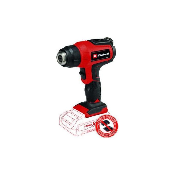 Einhell TE-HA 18 LI Power X-Change Pistola ad aria calda a batteria 18V 200 l-min 550 °C colore Nero Rosso
