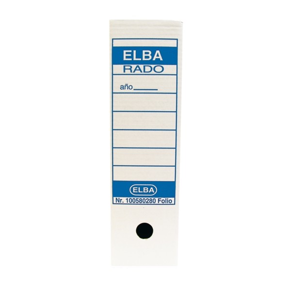 Elba Extended Folio Definitive File Box - Robusto e durevole - Ideale per organizzare documenti - Design elegante e funzionale - Colore bianco e blu
