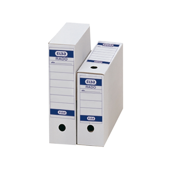 Elba Ultimate Folio File Box - Robusto e durevole - Ideale per organizzare i documenti - Bianco e blu