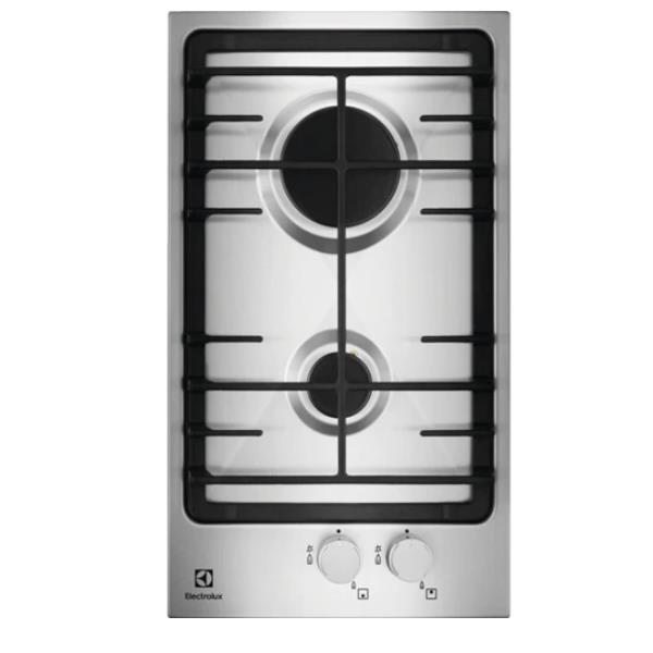 ELECTROLUX EGG3322NVX PIANO COTTURA GAS, 2 zone di cottura, dimensioni: L 29 cm, P 51 piano in Acciaio inossidabile, Inox