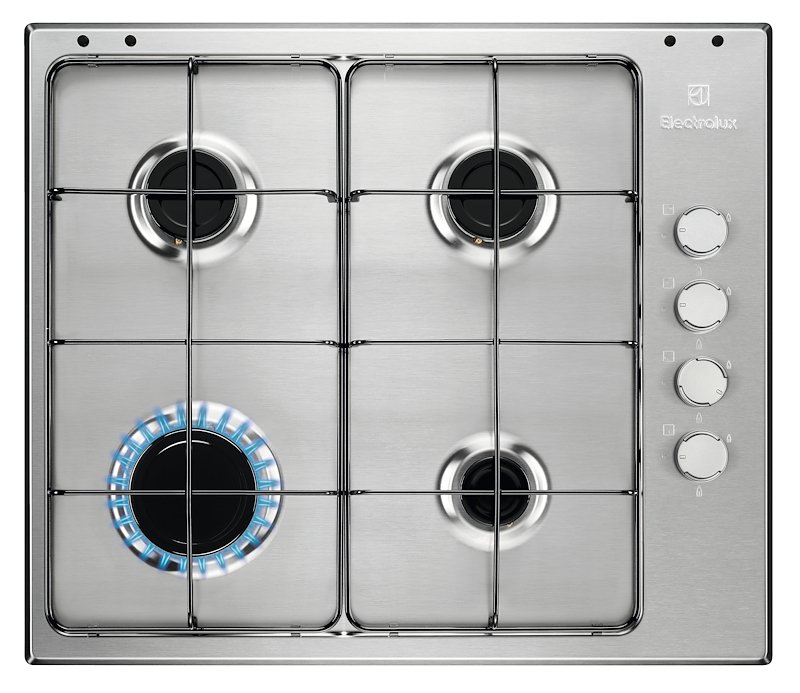 ELECTROLUX EGS6404SX PIANO COTTURA GAS, 4 zone di cottura, dimensioni: L 59,4 cm, P 45,1 piano in Acciaio inossidabile, Inox