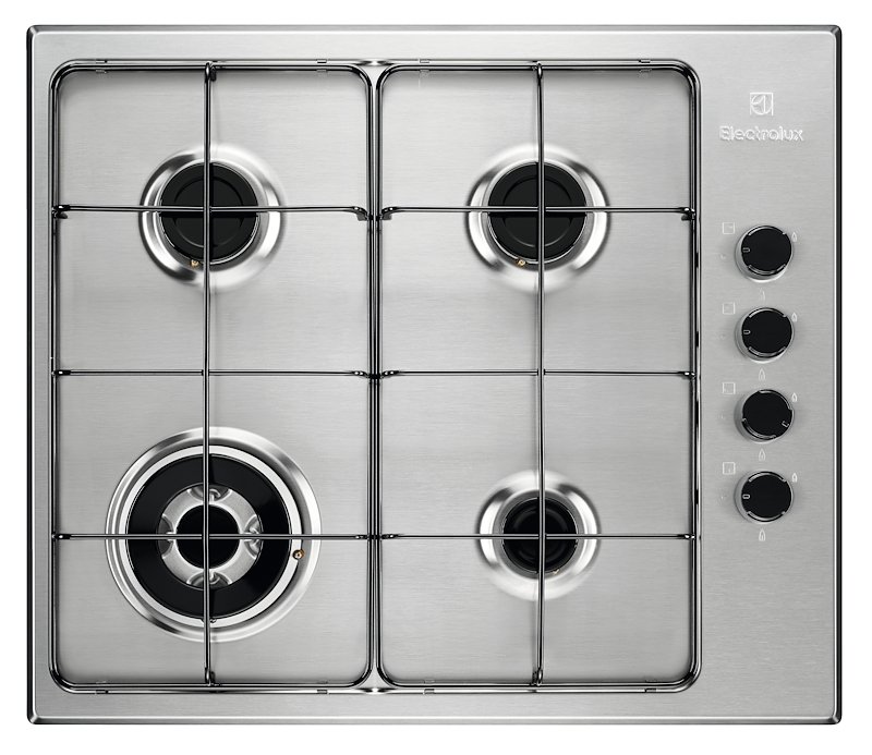 ELECTROLUX EGS6414X PIANO COTTURA GAS, 4 zone di cottura, dimensioni: L 59,4 cm, P 51 piano in Acciaio inossidabile, Inox