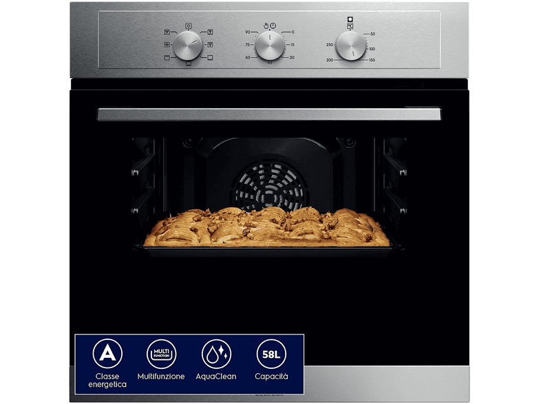 ELECTROLUX EOH2H00BX FORNO INCASSO Capacità 58 l, dimensoni: L 59,5 cm - A 58,9 P 56 cm, classe