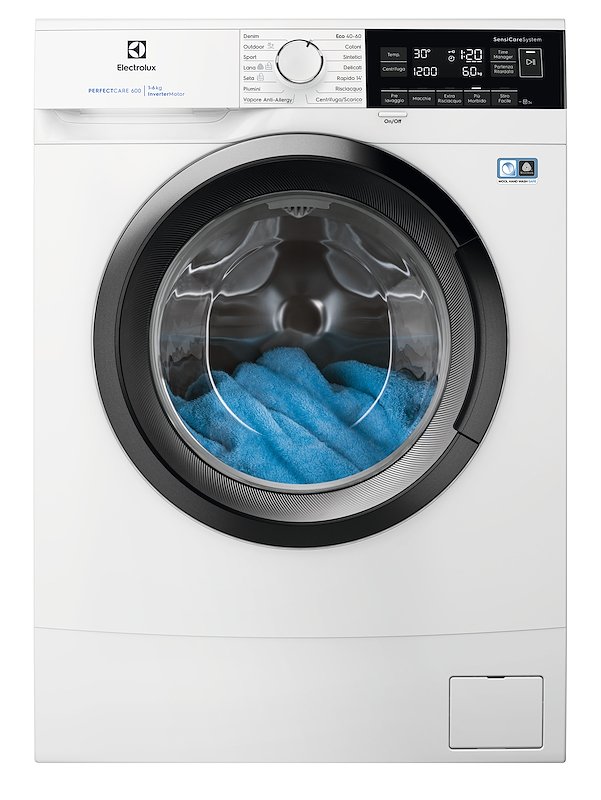 ELECTROLUX EW6S326A LAVATRICE SLIM, Caricamento frontale, 6 kg, 14 programmi, Profondità 37,8 cm, Giri 1200 rpm, BIANCO, Classe A