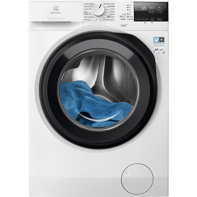Electrolux Ew7w2106g 700 Steamcare Lavasciuga Frontale 10-6 Kg 1600 Rpm Classe D Vapore Inverter (85x60x64 Cm) Colore Bianco