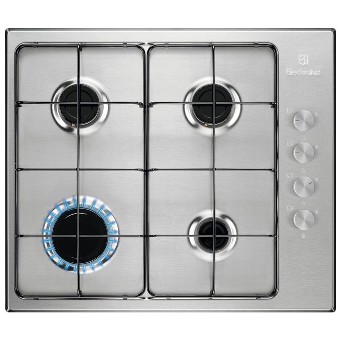 Electrolux KGS6404SX Serie 300 Piano cottura a Gas 60 cm 4 Fuochi Slim Profile Sicurgas colore Inox Electrolux KGS6404SX Serie 300 Piano cottura a Gas 60 cm 4 Fuochi Slim Profile Sicurgas colore Inox