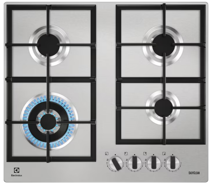 Electrolux Kgu64361z Serie 700 Ultraflat Line Piano Cottura A Gas 60 Cm 4 Fuochi Steppower Colore Acciaio Inox