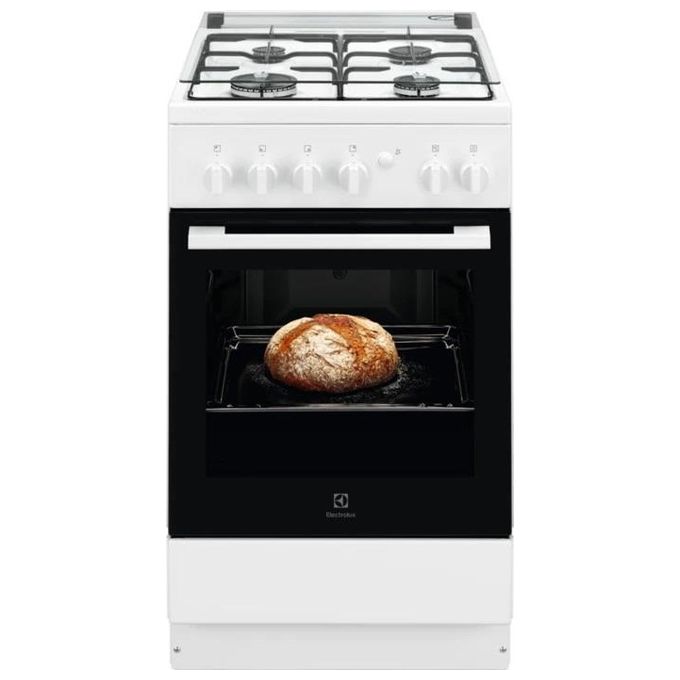 Electrolux LKK500000W Cucina a gas con forno elettrico statico 50 cm 56 L Classe a 4 fuochi accensione elettronica vano portaoggetti Bianco
