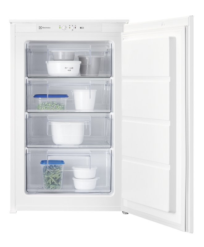 ELECTROLUX LUB3AE88S Congelatore verticale, Capacità netta 98 l, dimensioni: L 54 cm, A 87,3 P 54,9 Rumorosità 34 dB(A), 4 cassetti, Classe E