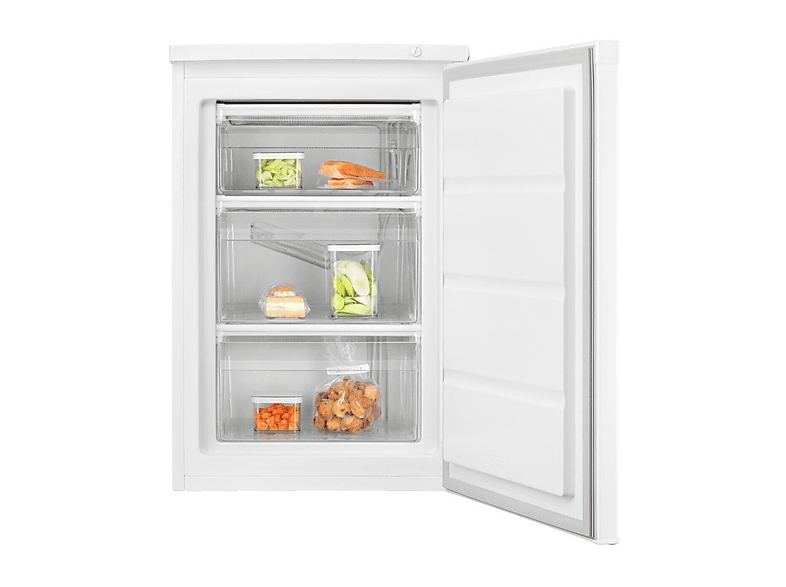 ELECTROLUX LYB1AE8W0 Congelatore verticale, Capacità netta 85 l, dimensioni: L 56 cm, A 84,5 P 57,5 Rumorosità 38 dB(A), 3 cassetti, Bianco, Classe E